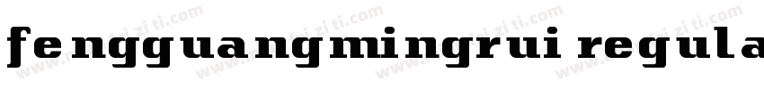 fengguangmingrui regular字体转换
